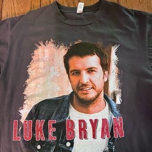 Unisex Luke Bryan tee t-shirt grey size large